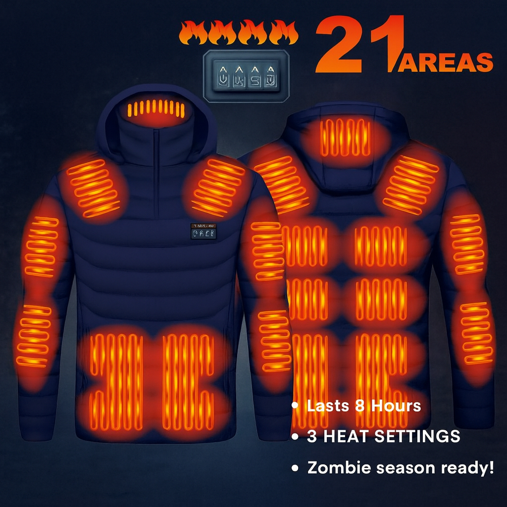 21 Areas Heating Jacket Men Winter USB Electric Heated Coat Functional Self Heating Clothes Outdoor Snow Ski Thick Padded Jacket