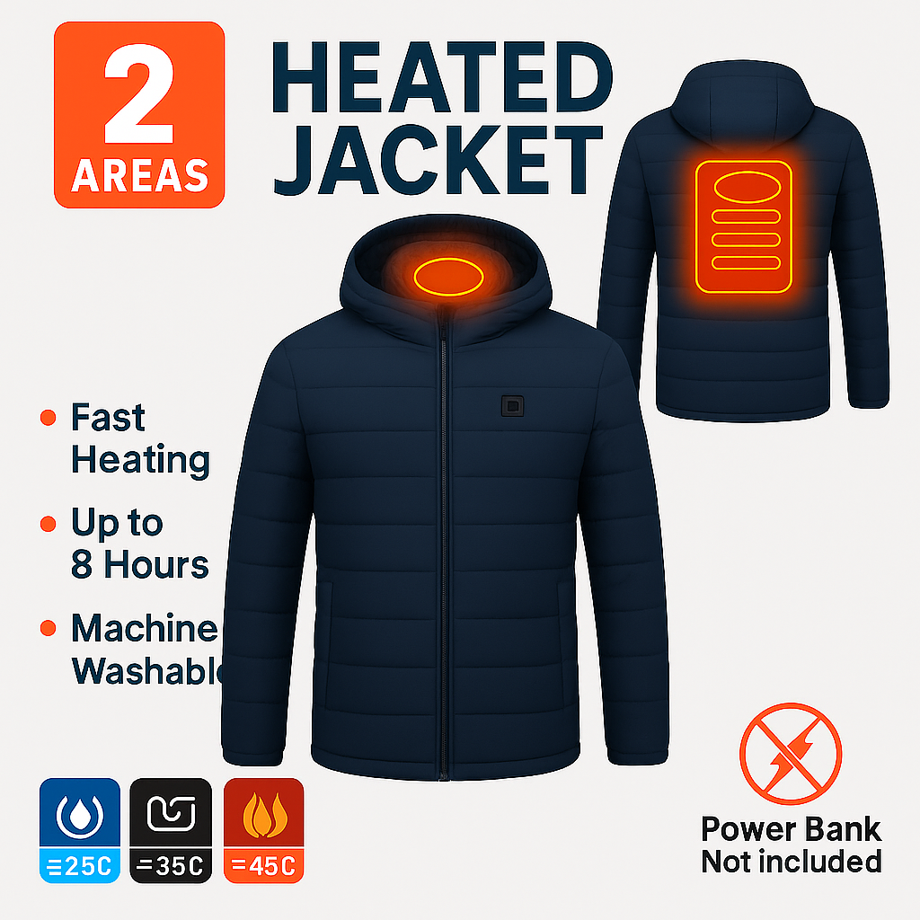 21 Areas Heating Jacket Men Winter USB Electric Heated Coat Functional Self Heating Clothes Outdoor Snow Ski Thick Padded Jacket