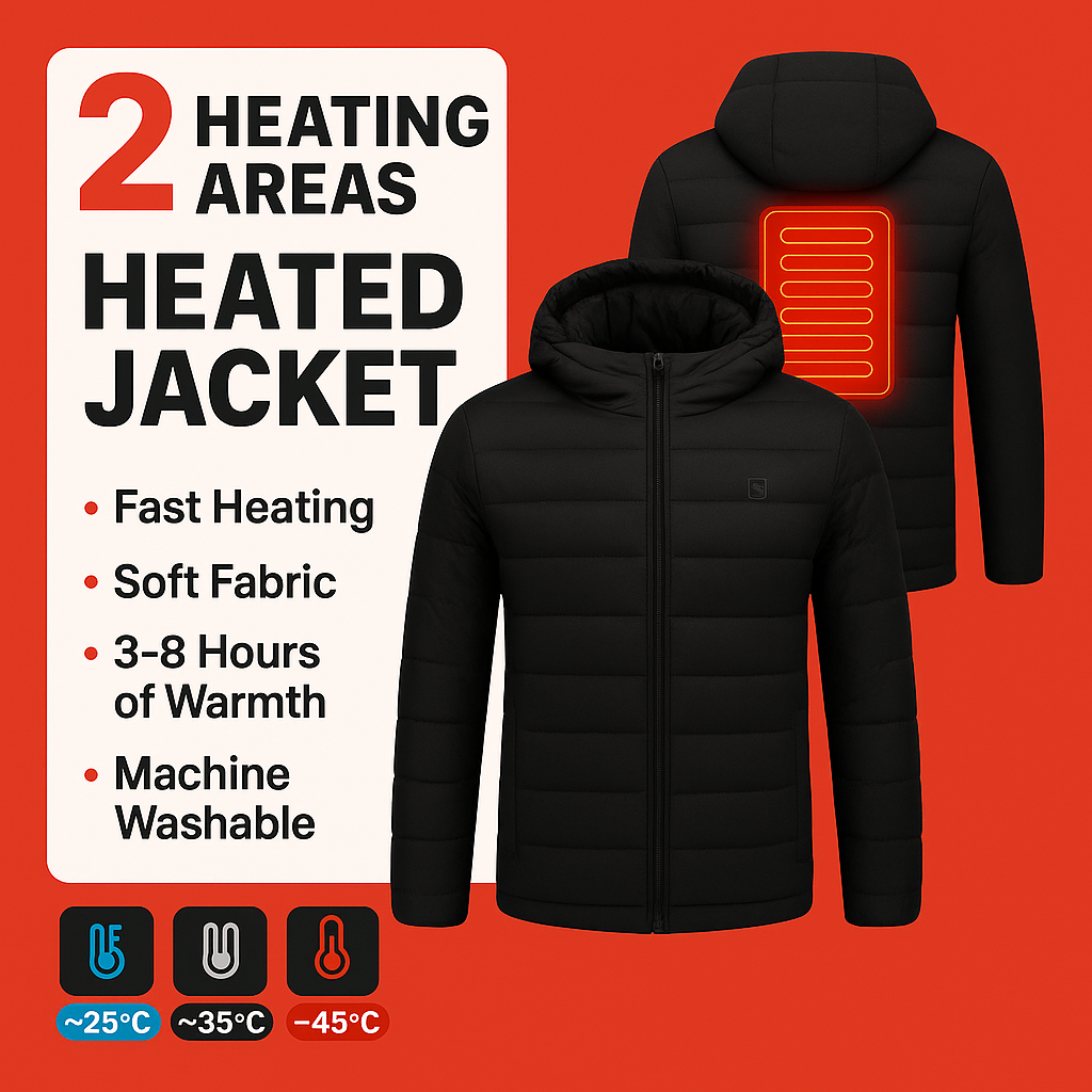 21 Areas Heating Jacket Men Winter USB Electric Heated Coat Functional Self Heating Clothes Outdoor Snow Ski Thick Padded Jacket