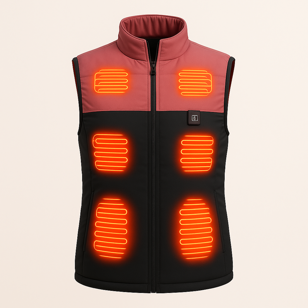 New Heating Vest Color Stitching 11 Electric Heating Suit Women Flexible Thermal Winter Warm Outdoor Vest