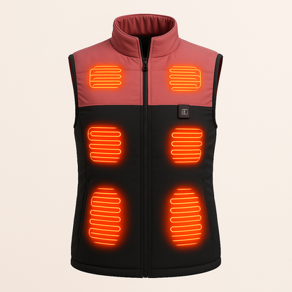 New Heating Vest Color Stitching 11 Electric Heating Suit Women Flexible Thermal Winter Warm Outdoor Vest