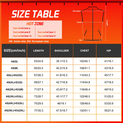 New Heating Vest Color Stitching 11 Electric Heating Suit Women Flexible Thermal Winter Warm Outdoor Vest