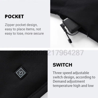 Winter USB Electric Heating Jacket Heated Thermal Underwear Men Women Sports Thermal Heated Underwear Electric Heated Equipmen
