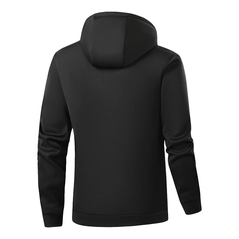 New Winter Usb Port Intelligent Heating Warmth Men'S Hooded Sweatshirt 7 Zones Heating Outdoor Cold Resistant Cardigan Jacket