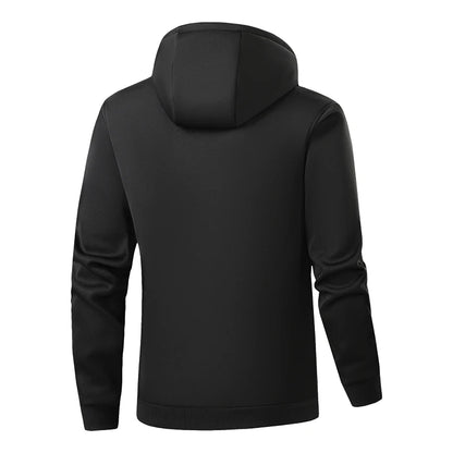 New Winter Usb Port Intelligent Heating Warmth Men'S Hooded Sweatshirt 7 Zones Heating Outdoor Cold Resistant Cardigan Jacket