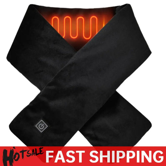 Electric Heating Scarf Cold-Proof Electric Heated Scarf Washable Thermal Neck Wrap Warmer Soft for Climbing Hiking Cycling
