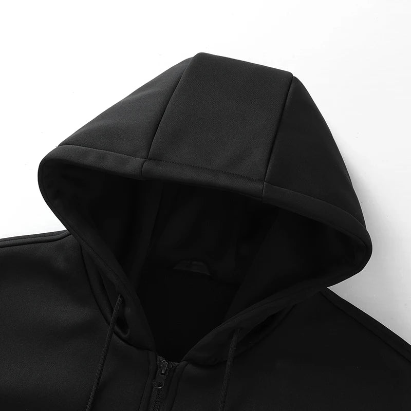 New Winter Usb Port Intelligent Heating Warmth Men'S Hooded Sweatshirt 7 Zones Heating Outdoor Cold Resistant Cardigan Jacket