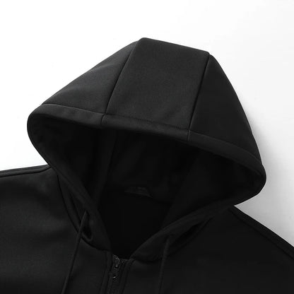 New Winter Usb Port Intelligent Heating Warmth Men'S Hooded Sweatshirt 7 Zones Heating Outdoor Cold Resistant Cardigan Jacket